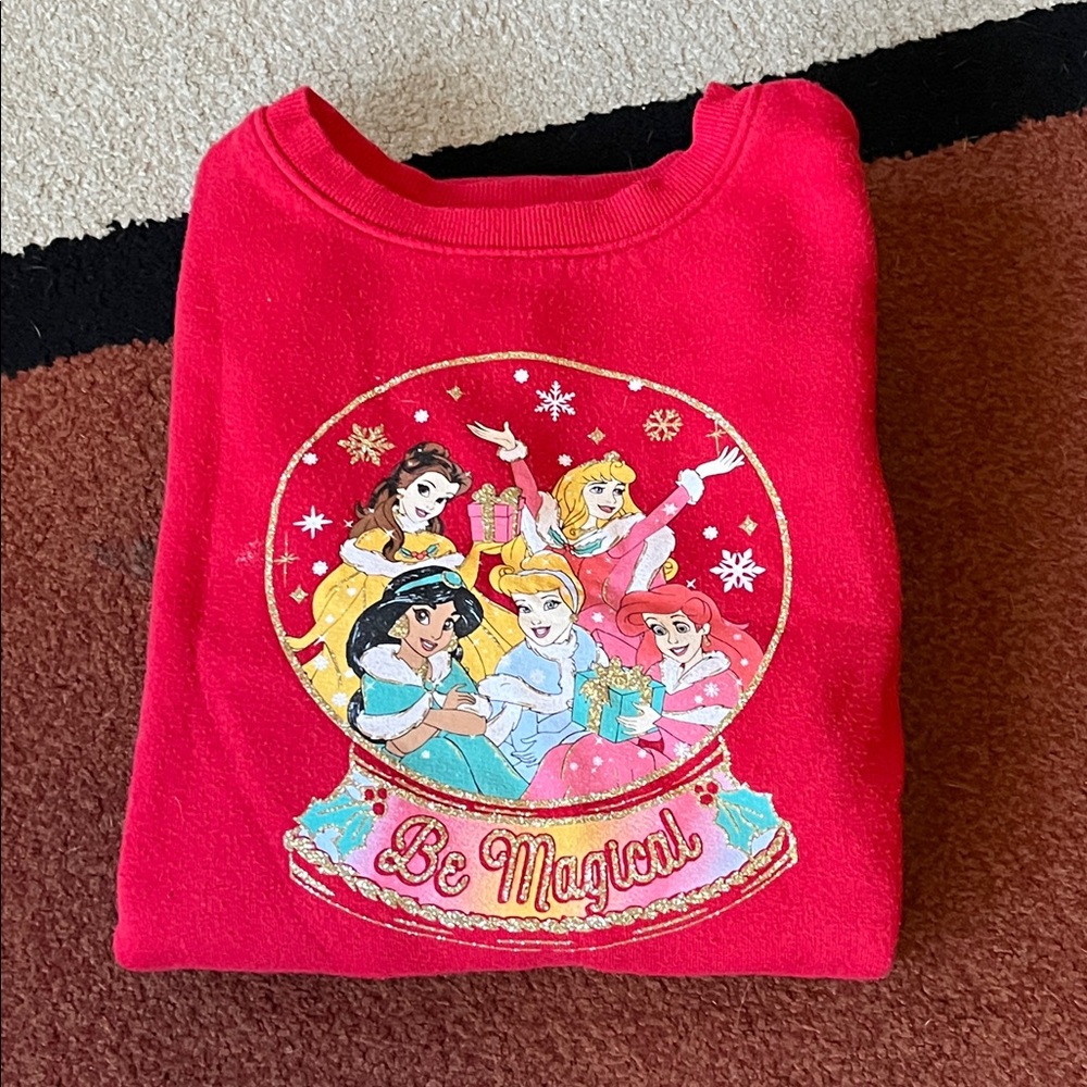 ❤️❄️Christmas princess sweatshirt / size 7 Girls